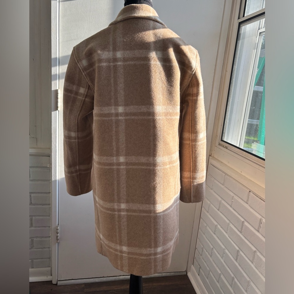 Untuckit Willa Wool Blend Tan Plaid Jacket Small workwear winter holiday‎ preppy - Picture 5 of 14